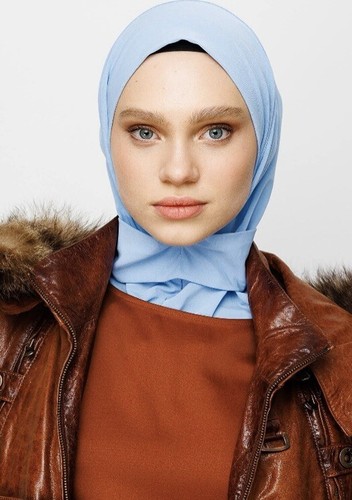 Hijab babyblau fertig - hijab, /babyblau